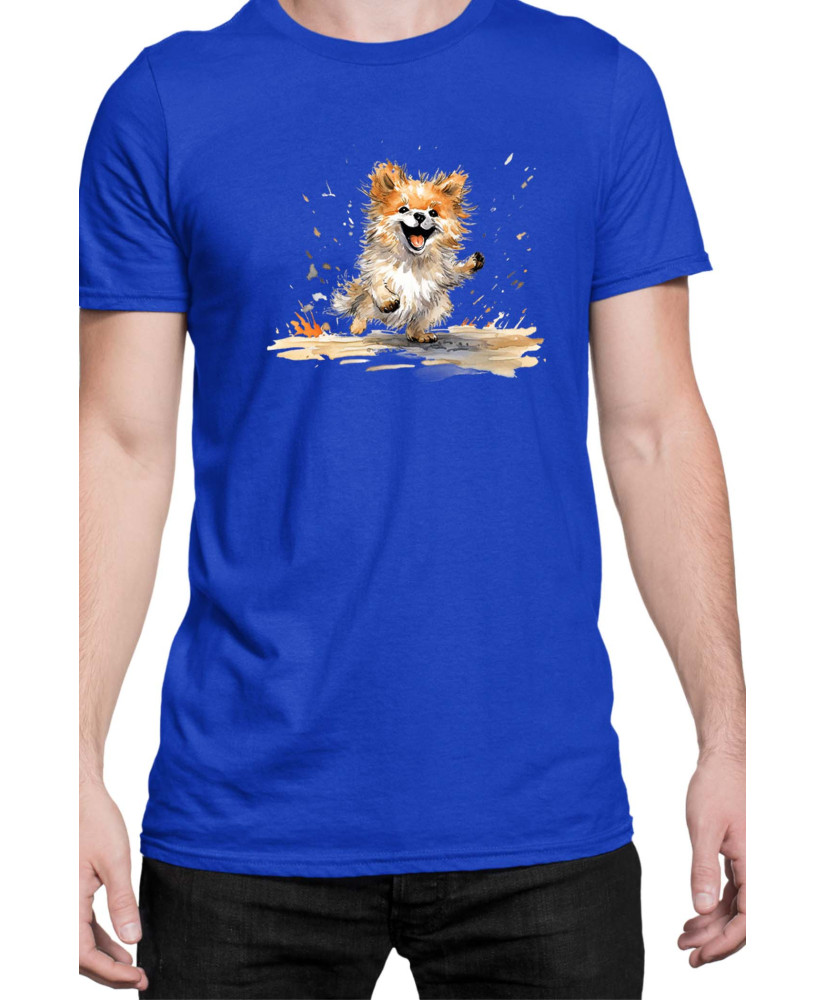 Мъжка Тениска Funny Dogs Breeds Pomeranian