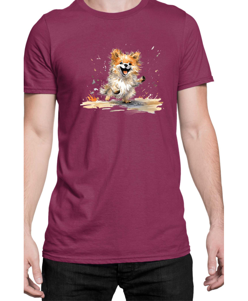 Мъжка Тениска Funny Dogs Breeds Pomeranian