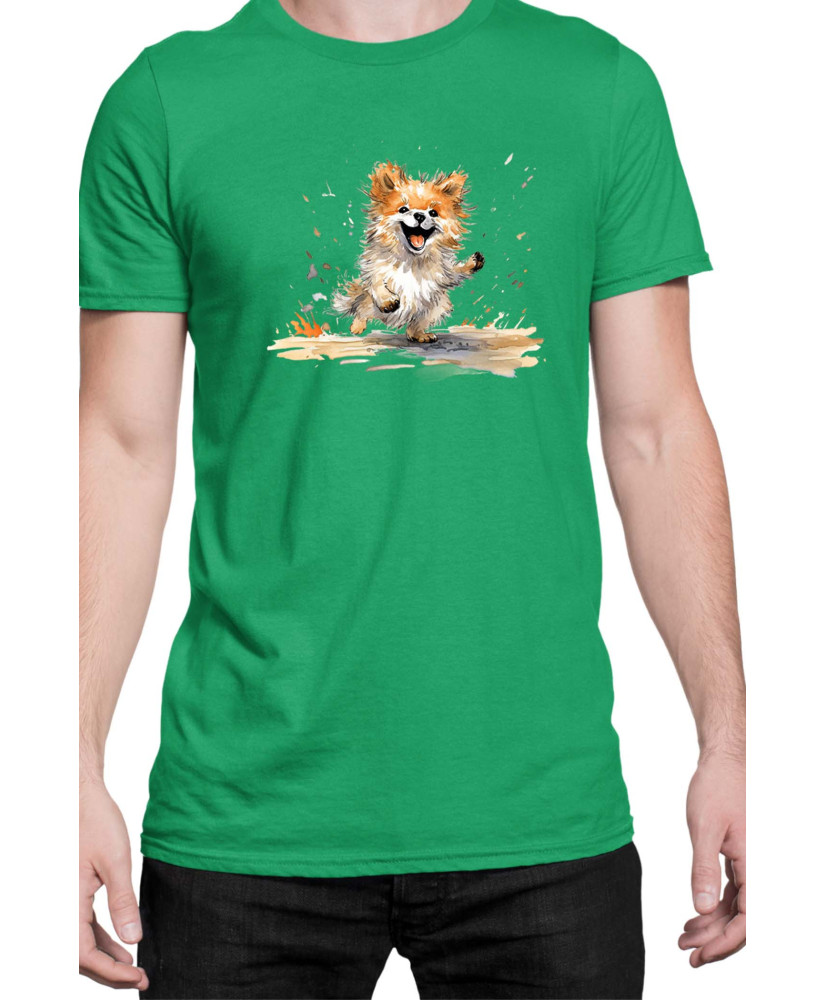 Мъжка Тениска Funny Dogs Breeds Pomeranian