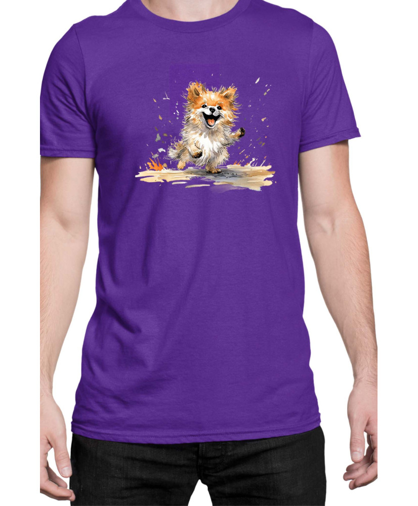 Мъжка Тениска Funny Dogs Breeds Pomeranian