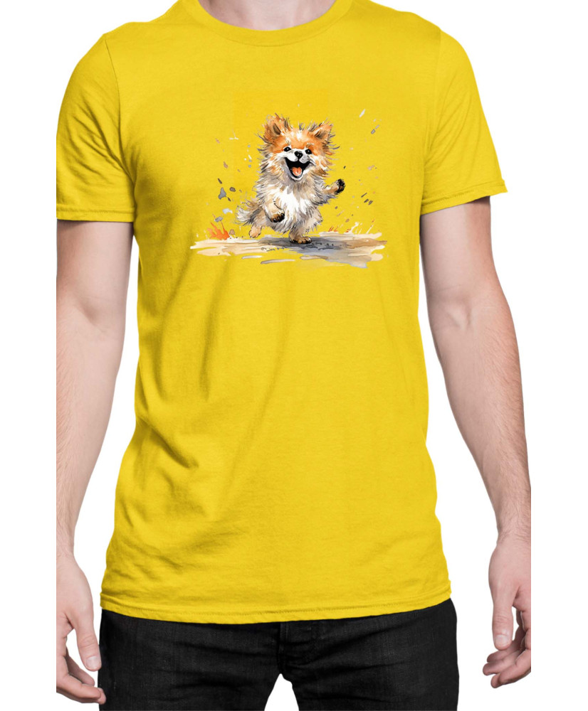 Мъжка Тениска Funny Dogs Breeds Pomeranian
