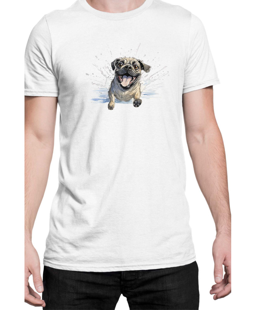 Мъжка Тениска Funny Dogs Breeds Pug 01