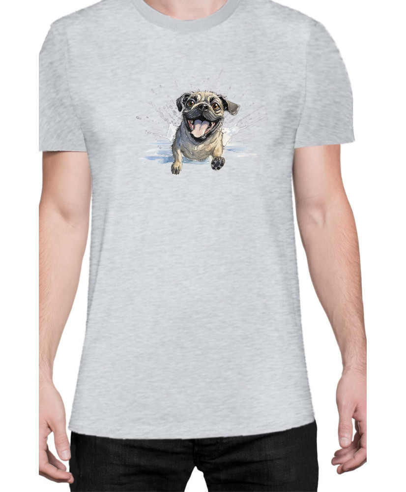 Мъжка Тениска Funny Dogs Breeds Pug 01