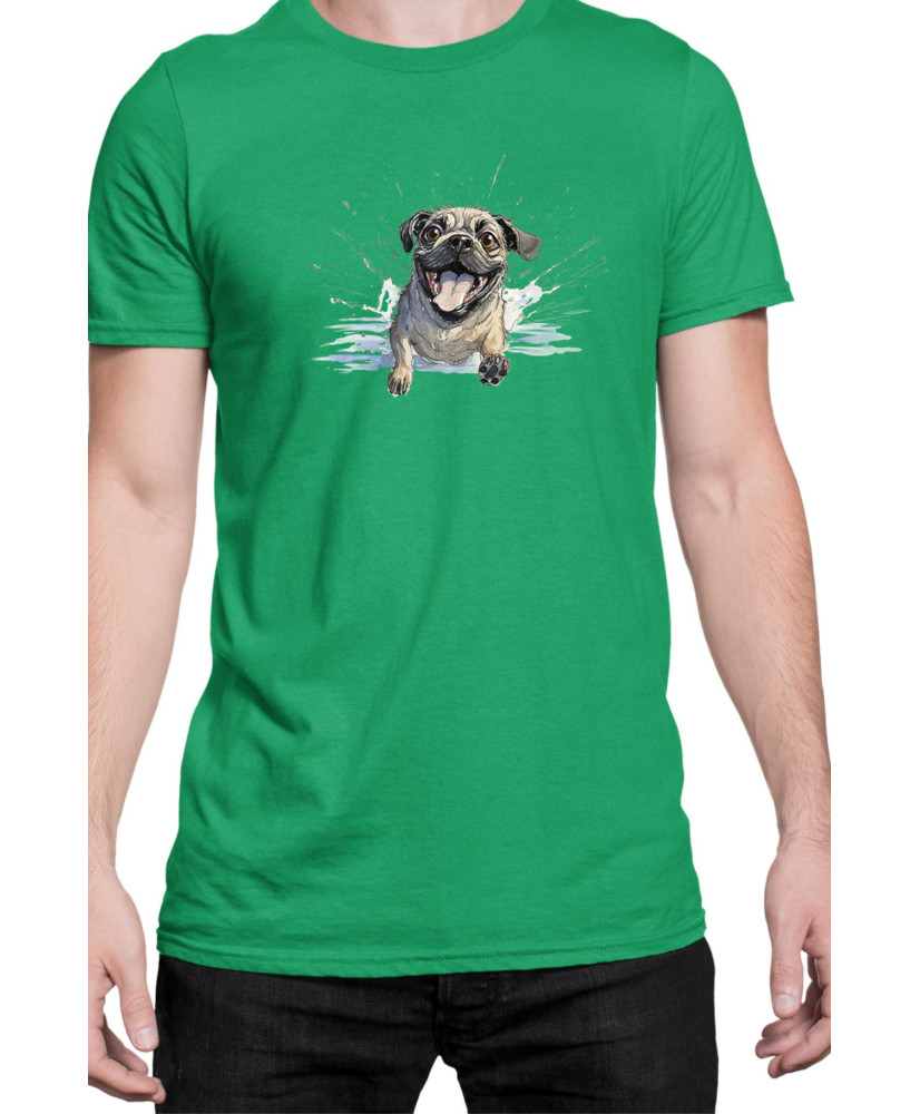 Мъжка Тениска Funny Dogs Breeds Pug 01