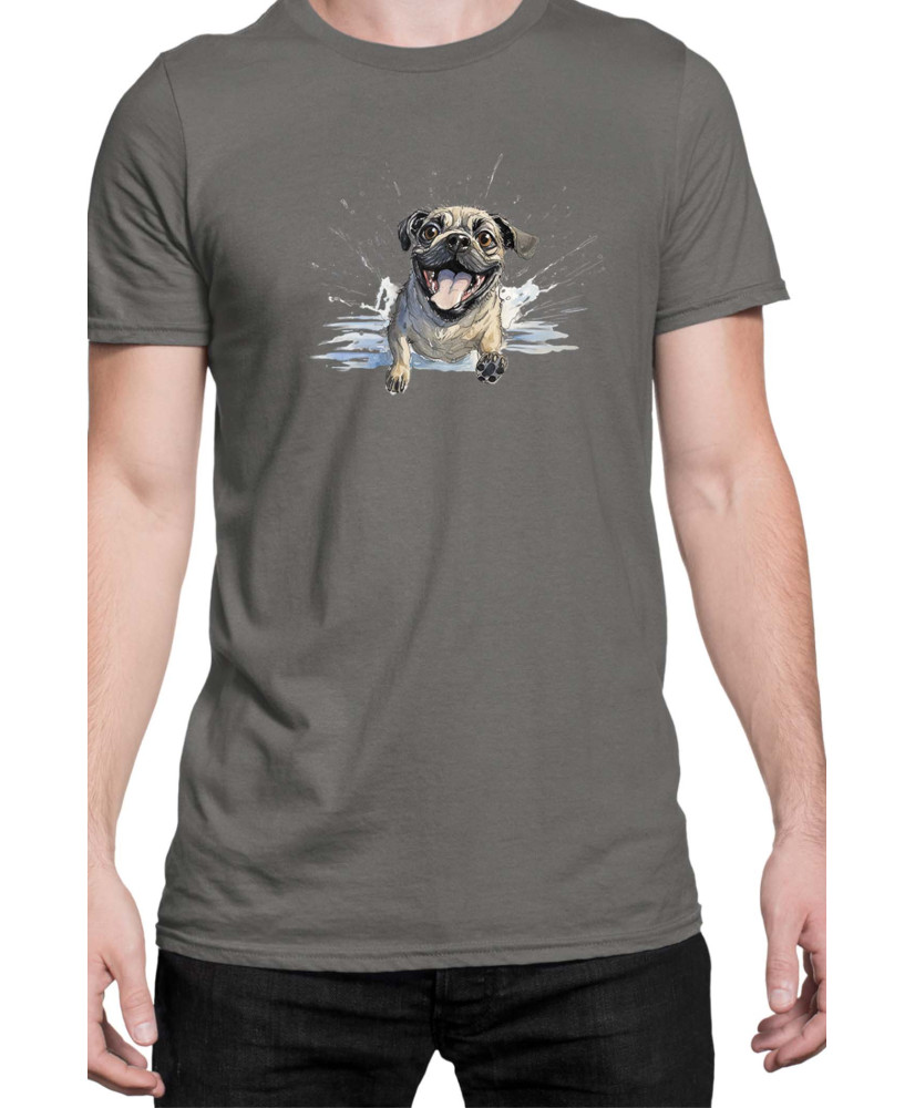 Мъжка Тениска Funny Dogs Breeds Pug 01