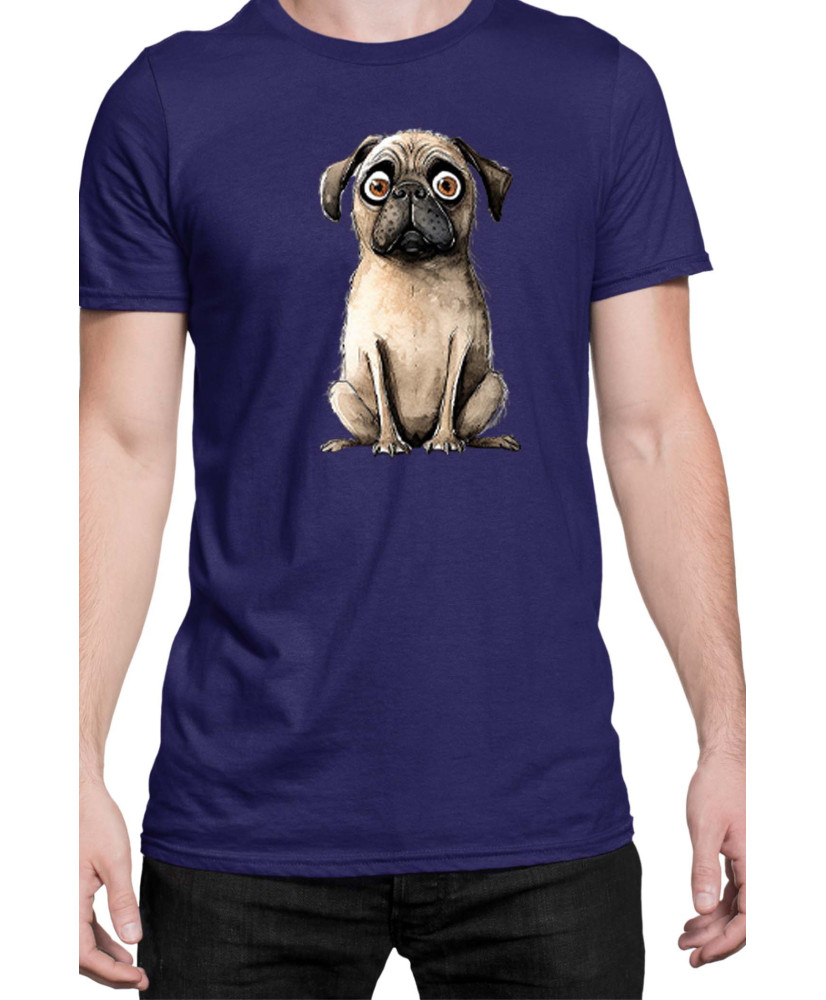 Мъжка Тениска Funny Dogs Breeds Pug 02