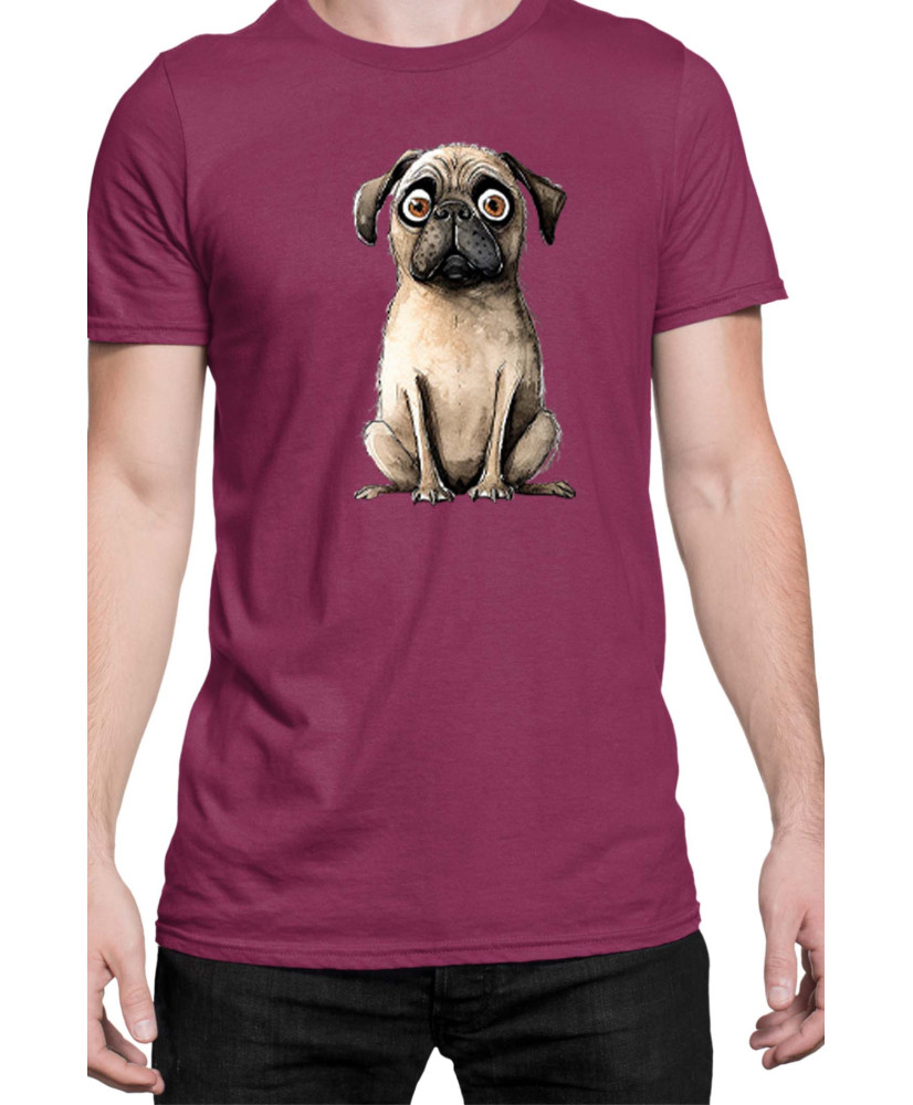 Мъжка Тениска Funny Dogs Breeds Pug 02