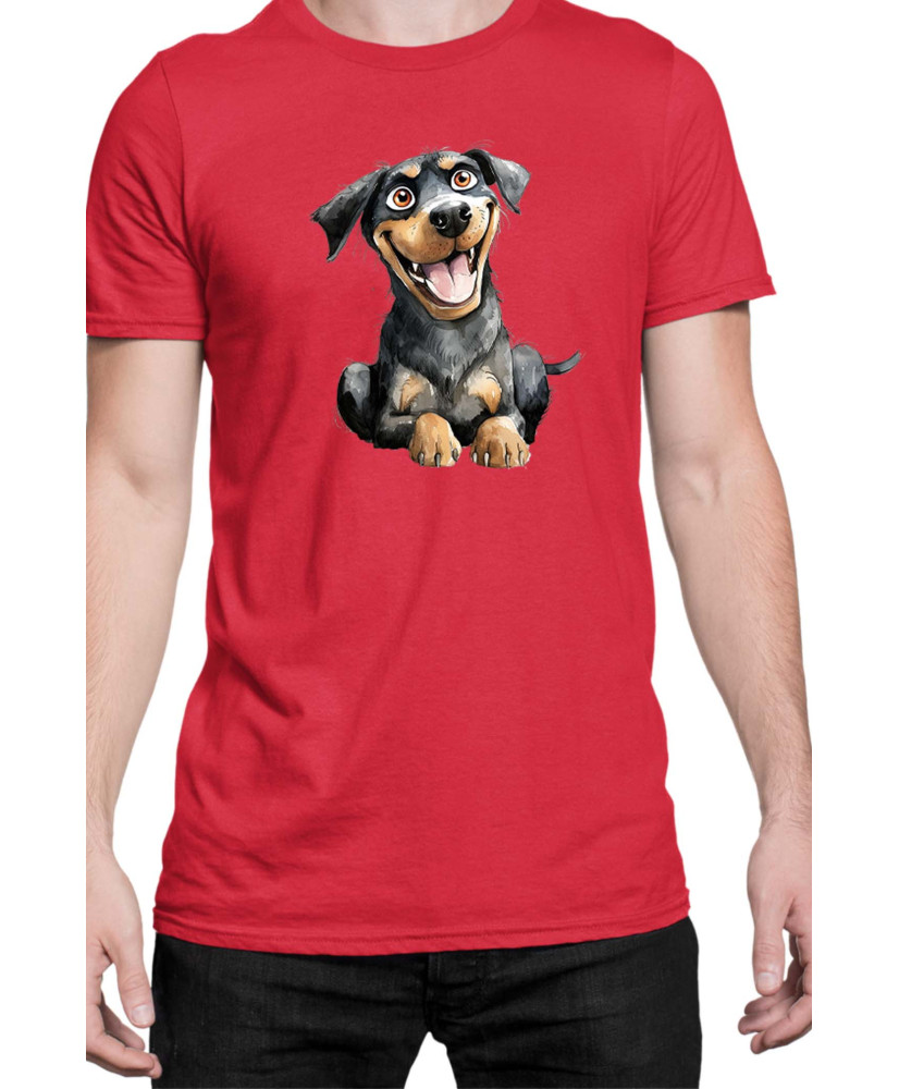 Мъжка Тениска Funny Dogs Breeds Rottweiler