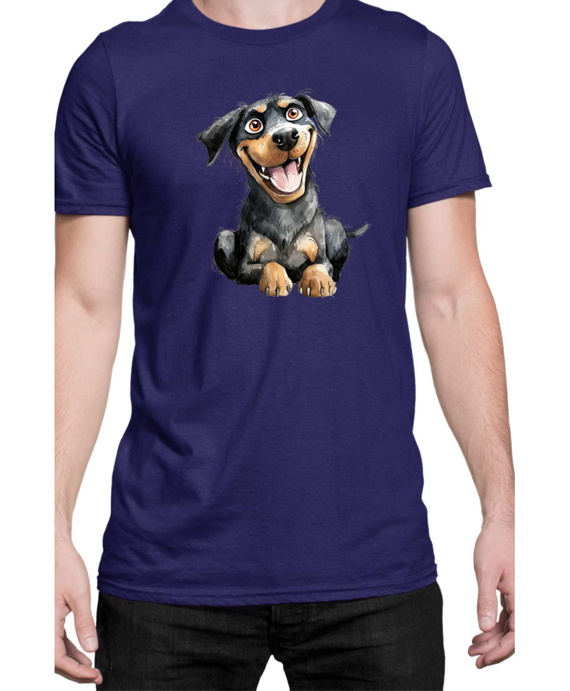 Мъжка Тениска Funny Dogs Breeds Rottweiler