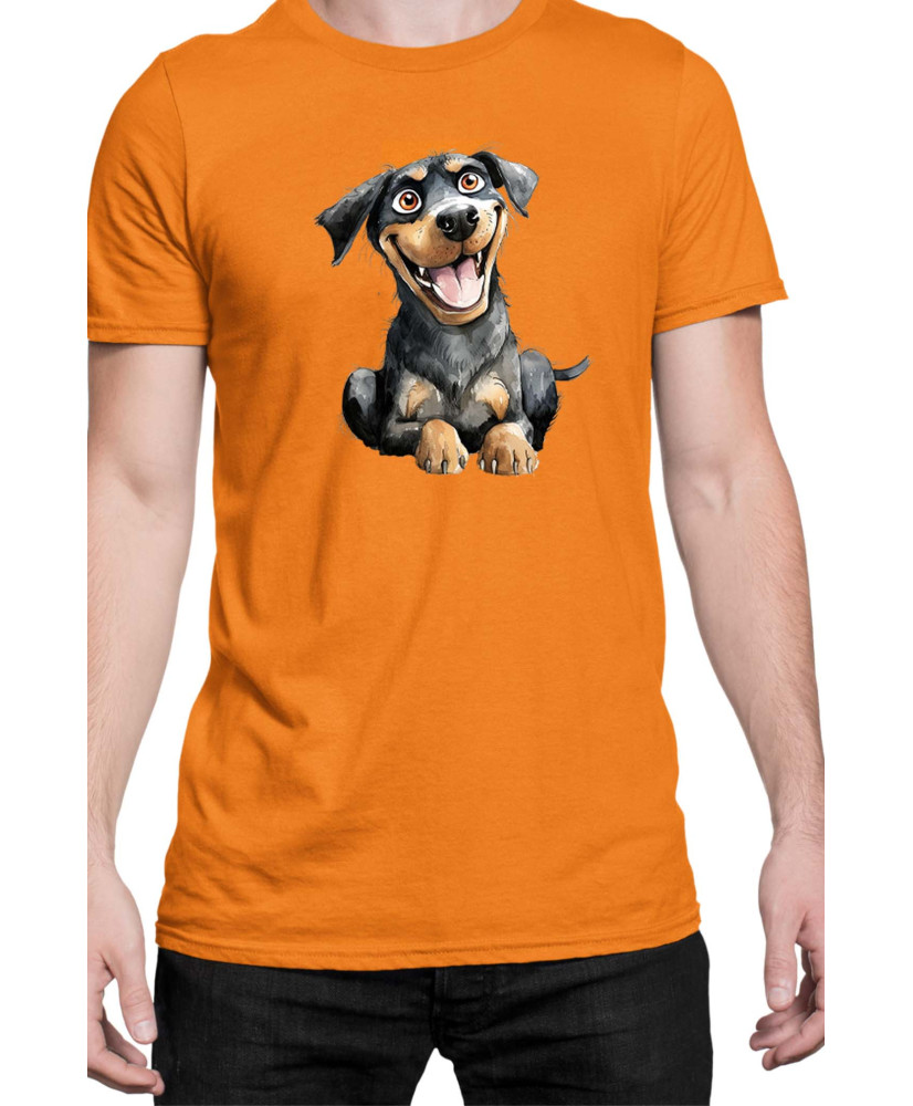 Мъжка Тениска Funny Dogs Breeds Rottweiler