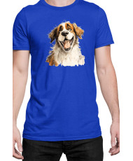 Мъжка Тениска Funny Dogs Breeds Saint Bernard