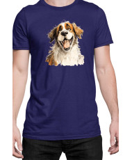 Мъжка Тениска Funny Dogs Breeds Saint Bernard