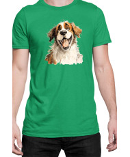 Мъжка Тениска Funny Dogs Breeds Saint Bernard