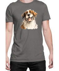 Мъжка Тениска Funny Dogs Breeds Saint Bernard