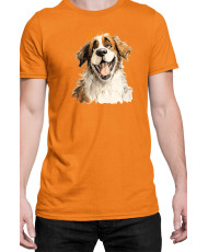 Мъжка Тениска Funny Dogs Breeds Saint Bernard