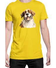 Мъжка Тениска Funny Dogs Breeds Saint Bernard