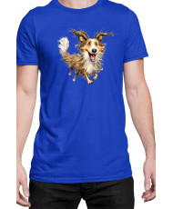 Мъжка Тениска Funny Dogs Breeds Shetland Sheepdog