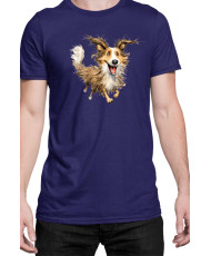 Мъжка Тениска Funny Dogs Breeds Shetland Sheepdog