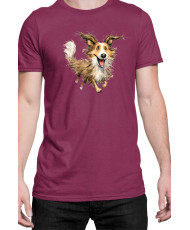 Мъжка Тениска Funny Dogs Breeds Shetland Sheepdog