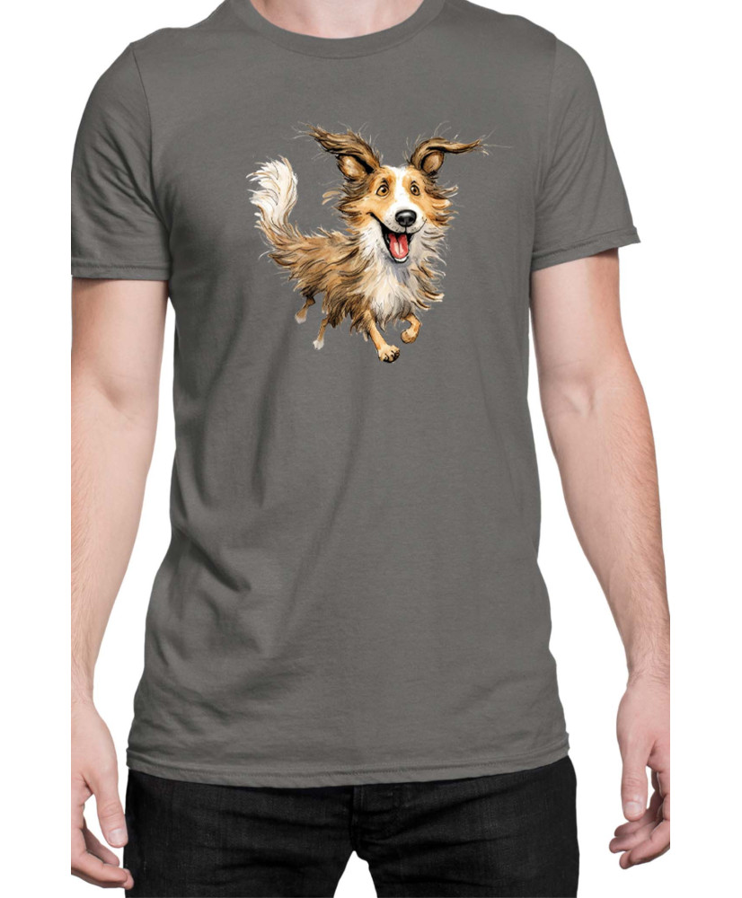 Мъжка Тениска Funny Dogs Breeds Shetland Sheepdog