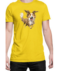 Мъжка Тениска Funny Dogs Breeds Shetland Sheepdog