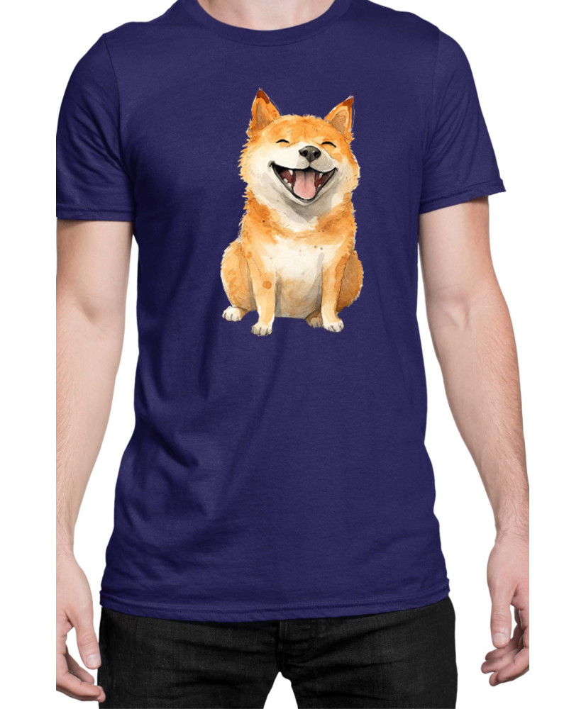 Мъжка Тениска Funny Dogs Breeds Shiba Inu