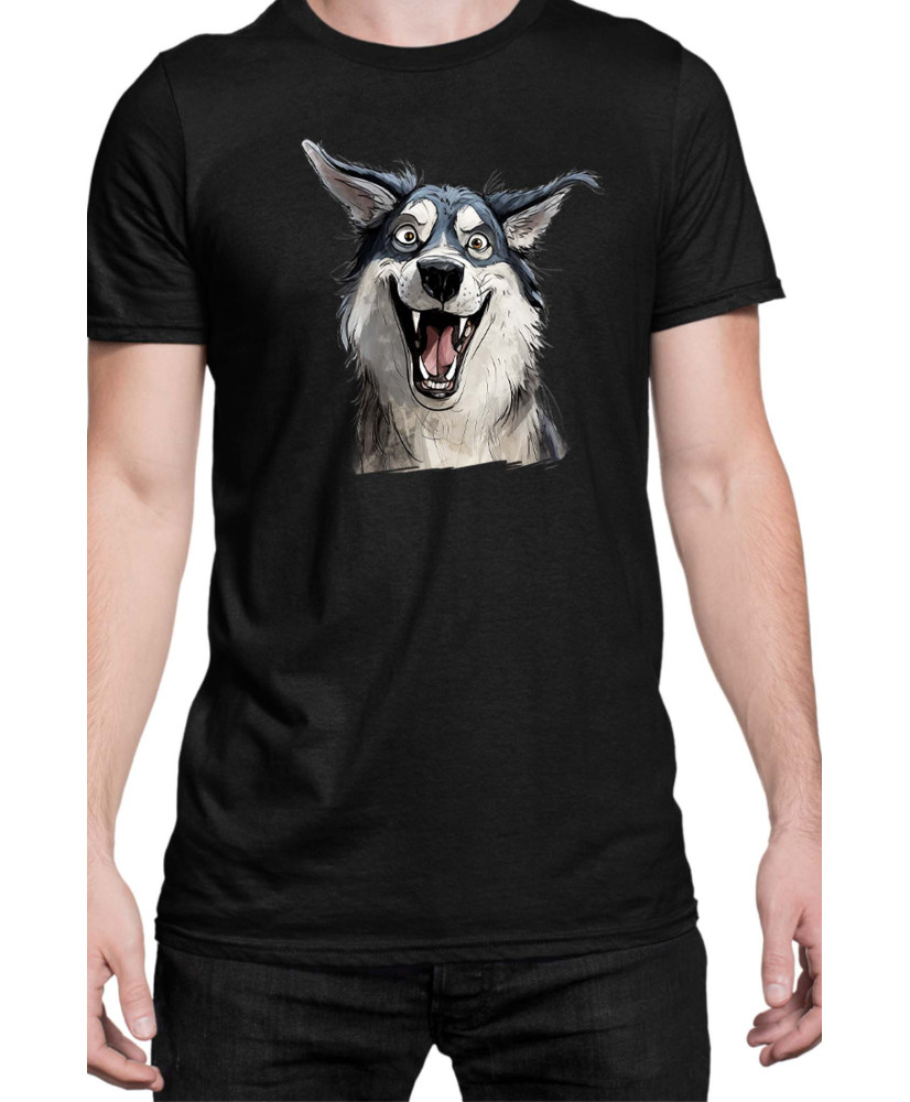 Мъжка Тениска Funny Dogs Breeds Siberian Husky