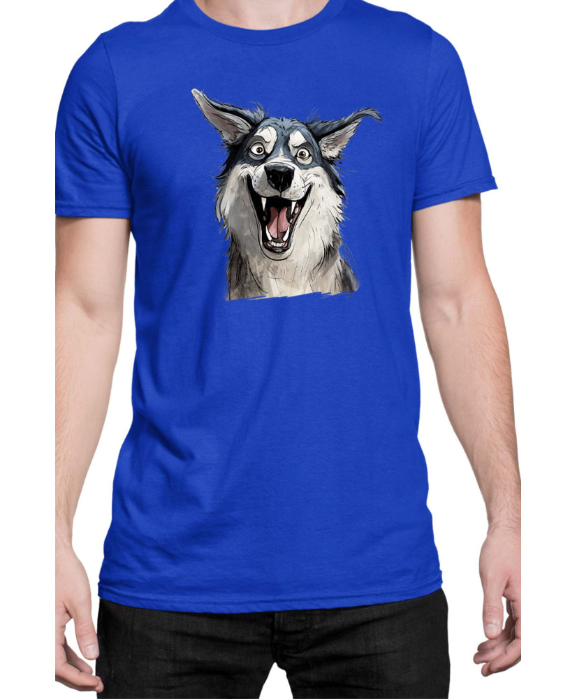 Мъжка Тениска Funny Dogs Breeds Siberian Husky