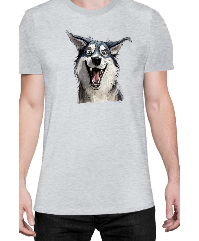 Мъжка Тениска Funny Dogs Breeds Siberian Husky