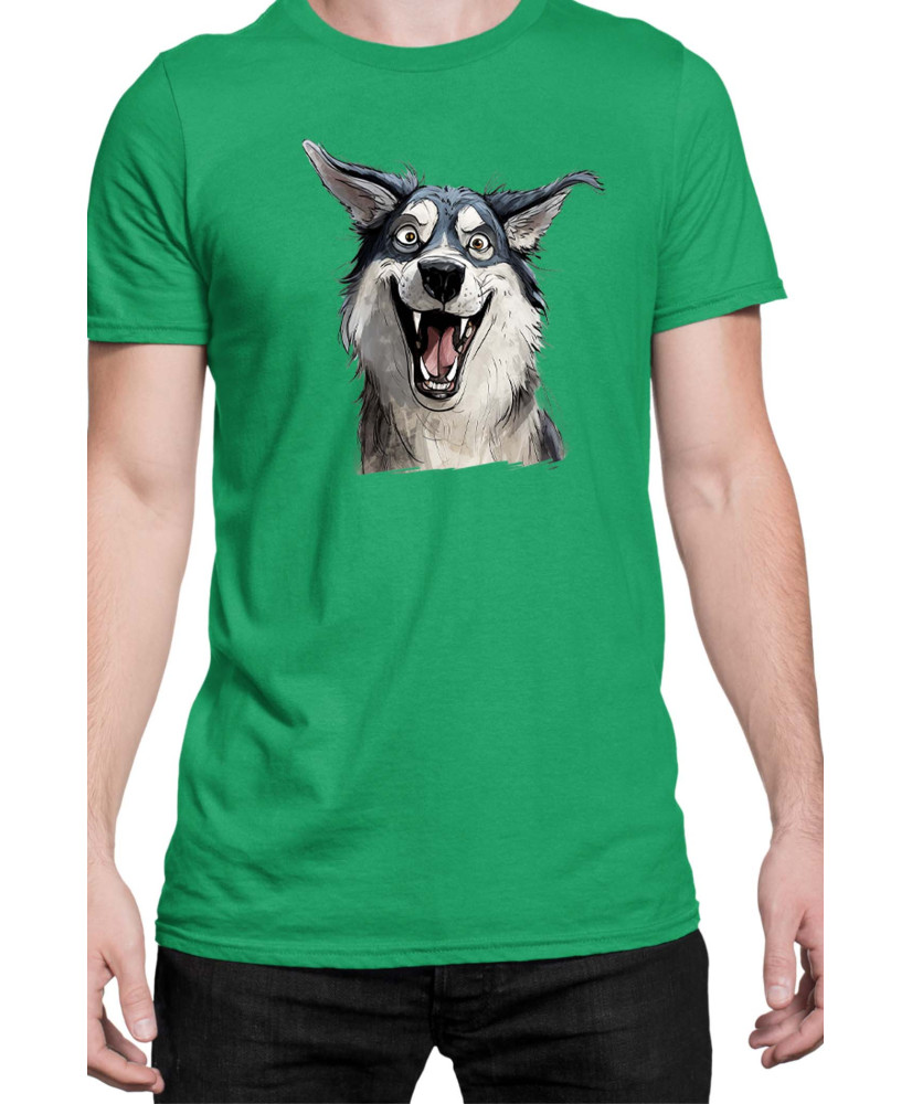 Мъжка Тениска Funny Dogs Breeds Siberian Husky