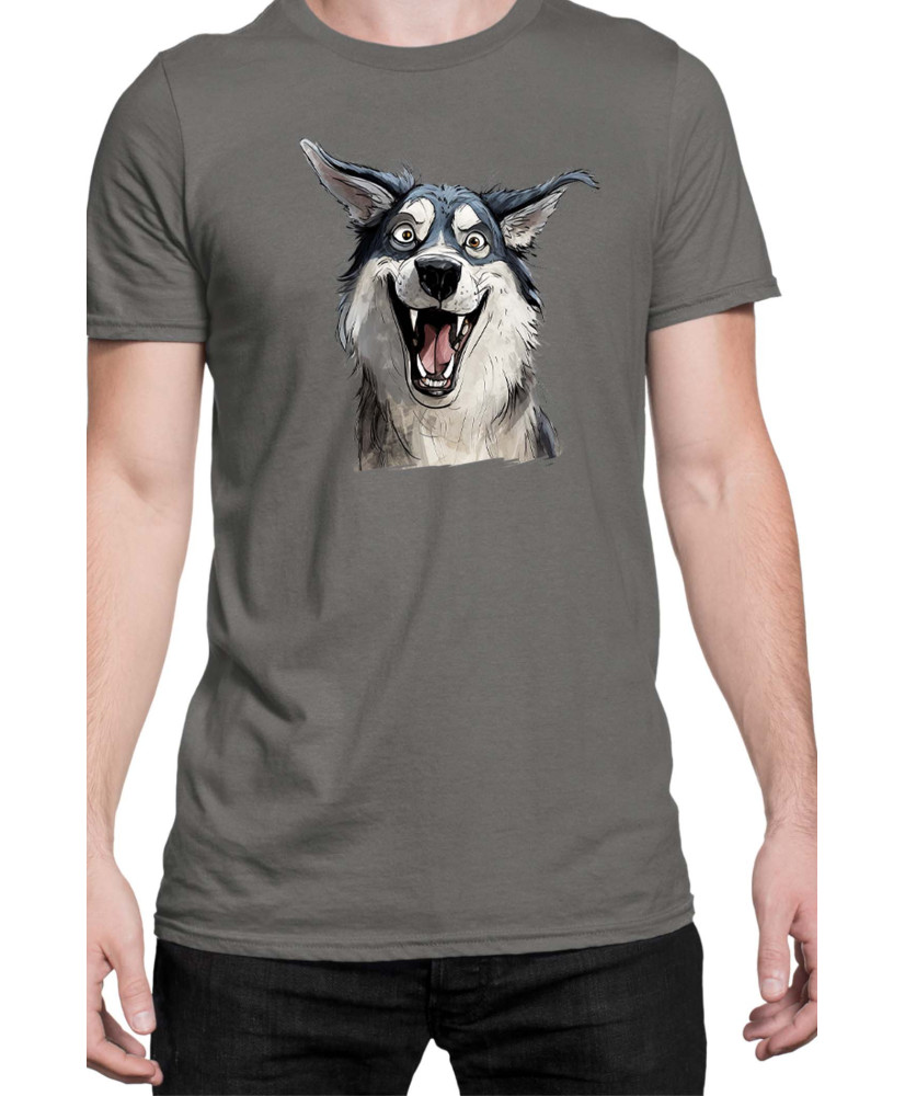 Мъжка Тениска Funny Dogs Breeds Siberian Husky