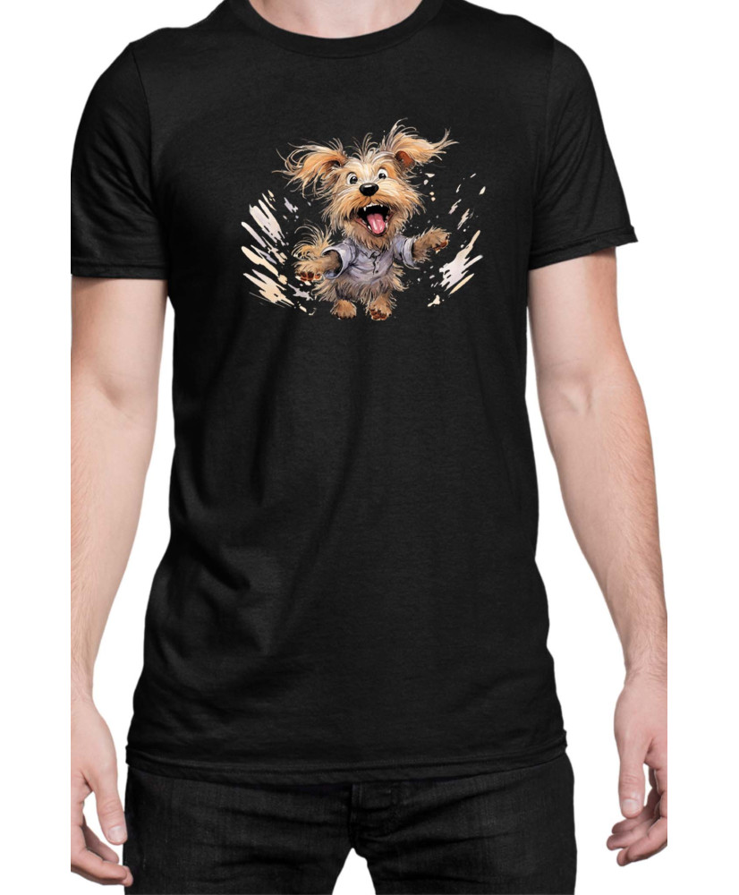 Мъжка Тениска Funny Dogs Breeds Yorkshire Terrier