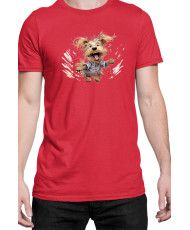 Мъжка Тениска Funny Dogs Breeds Yorkshire Terrier