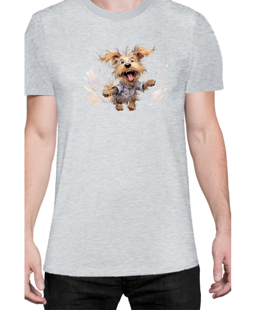 Мъжка Тениска Funny Dogs Breeds Yorkshire Terrier