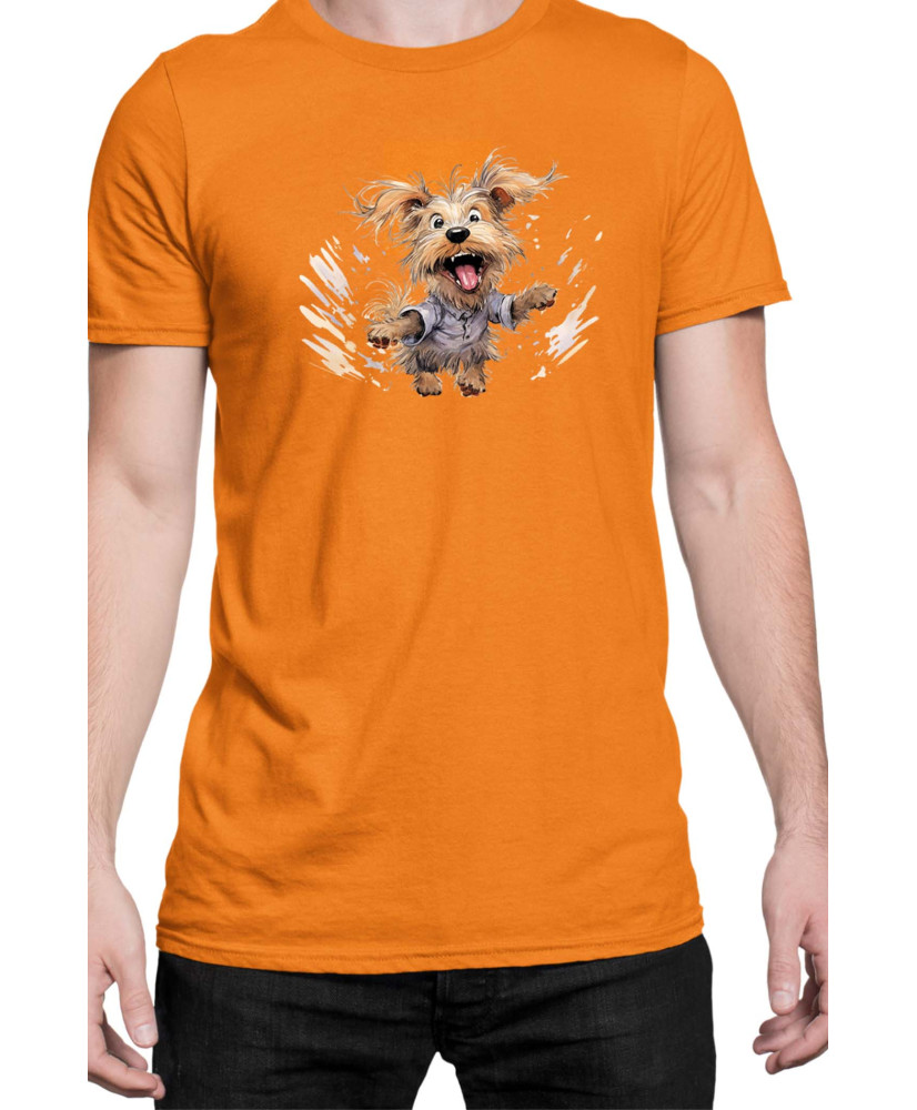 Мъжка Тениска Funny Dogs Breeds Yorkshire Terrier