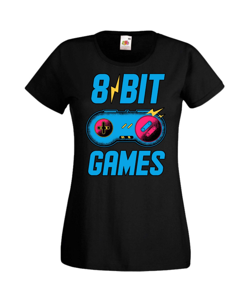 Дамска Геймърска Тениска Gamer 8 Bit Games Дамска Геймърска Тениска Gamer 8 Bit Games