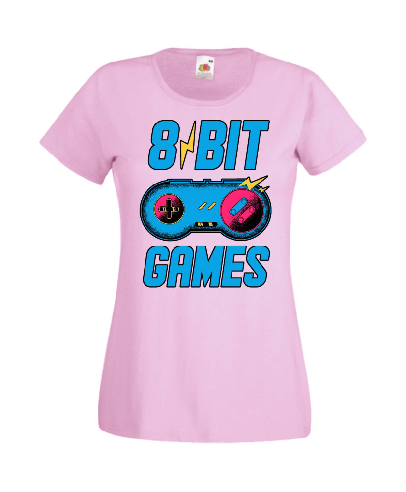 Дамска Геймърска Тениска Gamer 8 Bit Games