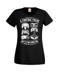 Дамска Геймърска Тениска Gamer A Control Freak
