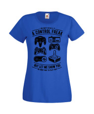 Дамска Геймърска Тениска Gamer A Control Freak