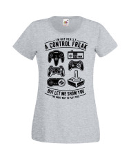 Дамска Геймърска Тениска Gamer A Control Freak