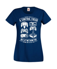 Дамска Геймърска Тениска Gamer A Control Freak