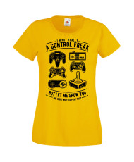Дамска Геймърска Тениска Gamer A Control Freak