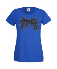 Дамска Геймърска Тениска Gamer Blured Play Station Controller