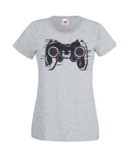 Дамска Геймърска Тениска Gamer Blured Play Station Controller