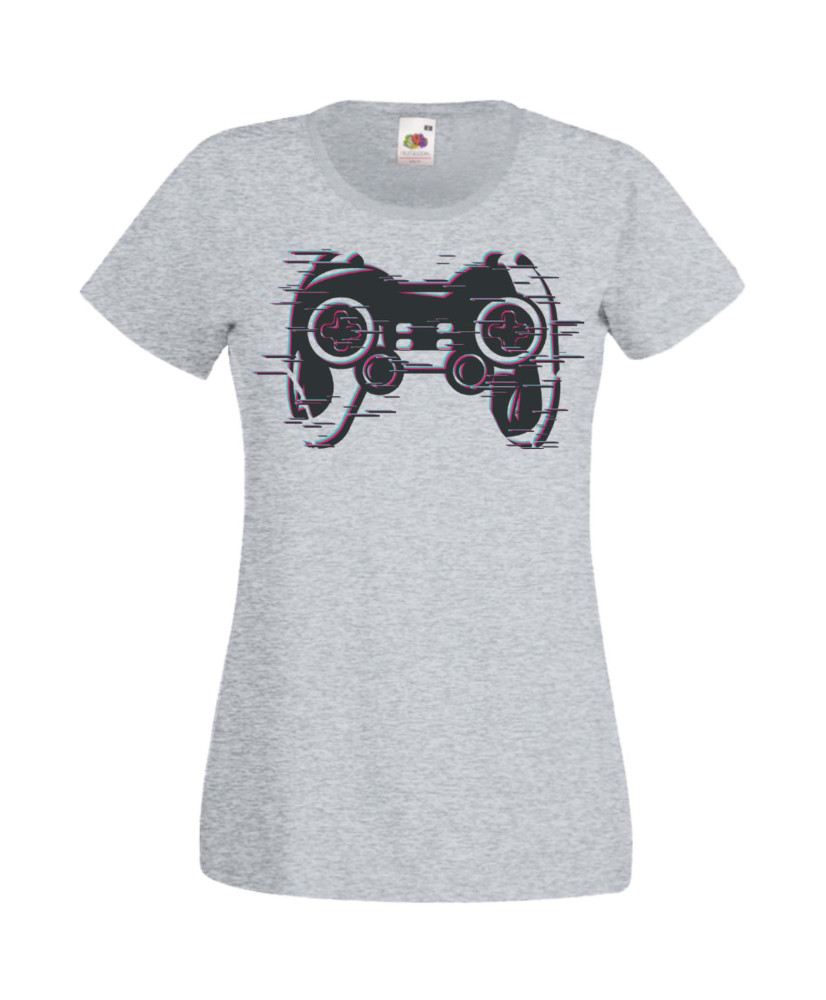 Дамска Геймърска Тениска Gamer Blured Play Station Controller Дамска Геймърска Тениска Gamer Blured Play Station Controller