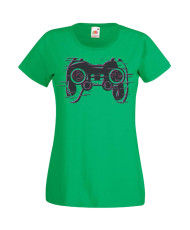 Дамска Геймърска Тениска Gamer Blured Play Station Controller
