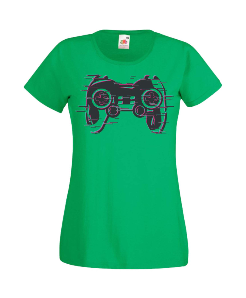 Дамска Геймърска Тениска Gamer Blured Play Station Controller Дамска Геймърска Тениска Gamer Blured Play Station Controller