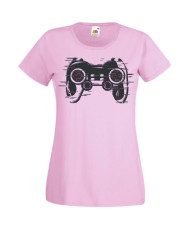Дамска Геймърска Тениска Gamer Blured Play Station Controller