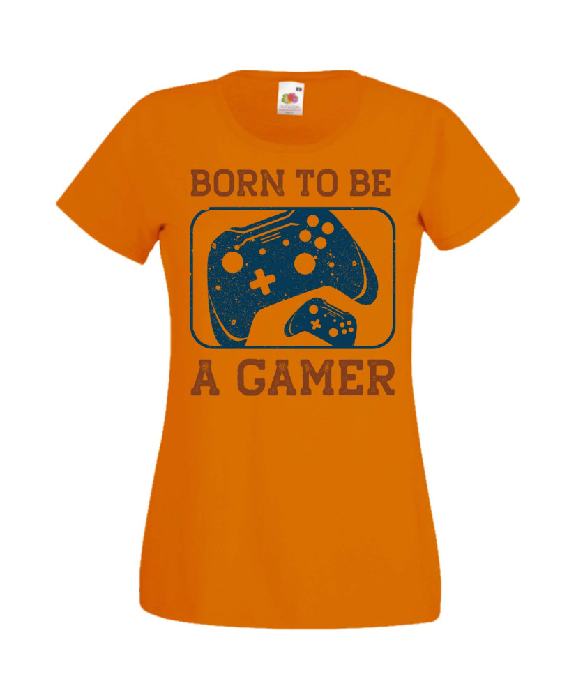 Дамска Геймърска Тениска Gamer Born To Be A Gamer Дамска Геймърска Тениска Gamer Born To Be A Gamer