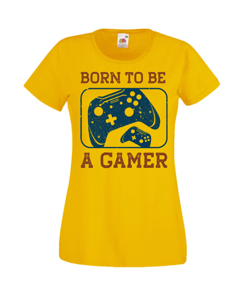 Дамска Геймърска Тениска Gamer Born To Be A Gamer Дамска Геймърска Тениска Gamer Born To Be A Gamer